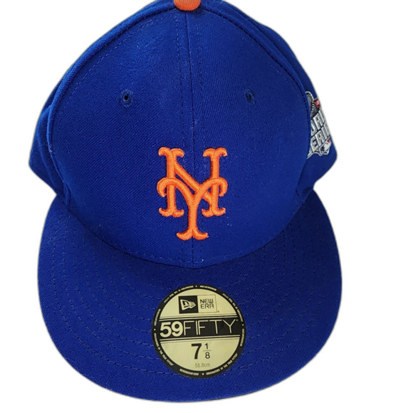 NWT New Era 59Fifty NY Mets 2015 World Series Baseball Cap Size 7 1/8 - Picture 1 of 8